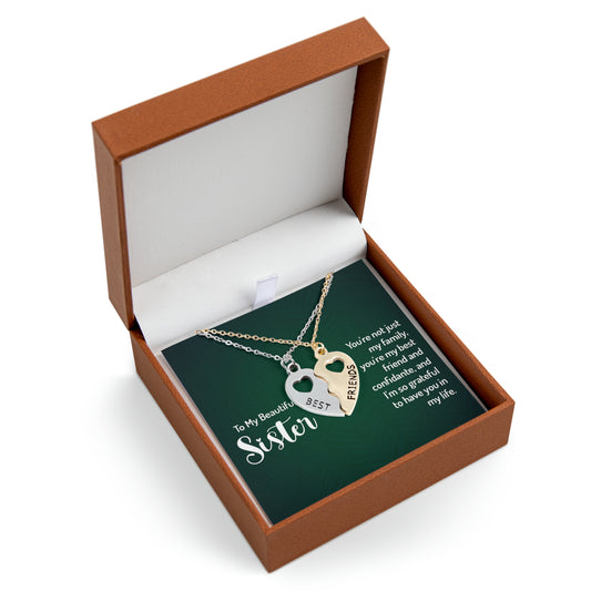 BFF Half Heart Necklace Set - A Heart Touching Gift For Sister ❤️