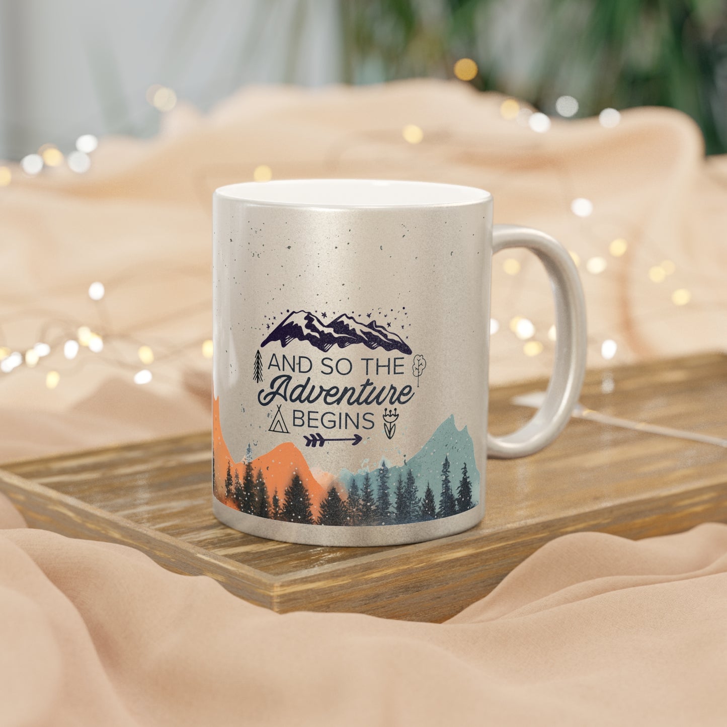 And So The Adventure Begins - Metallic Mug (Silver\Gold)