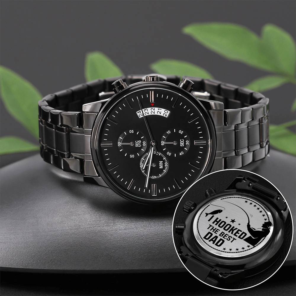 I Hooked The Best Dad - Chronograph Watch ❤️