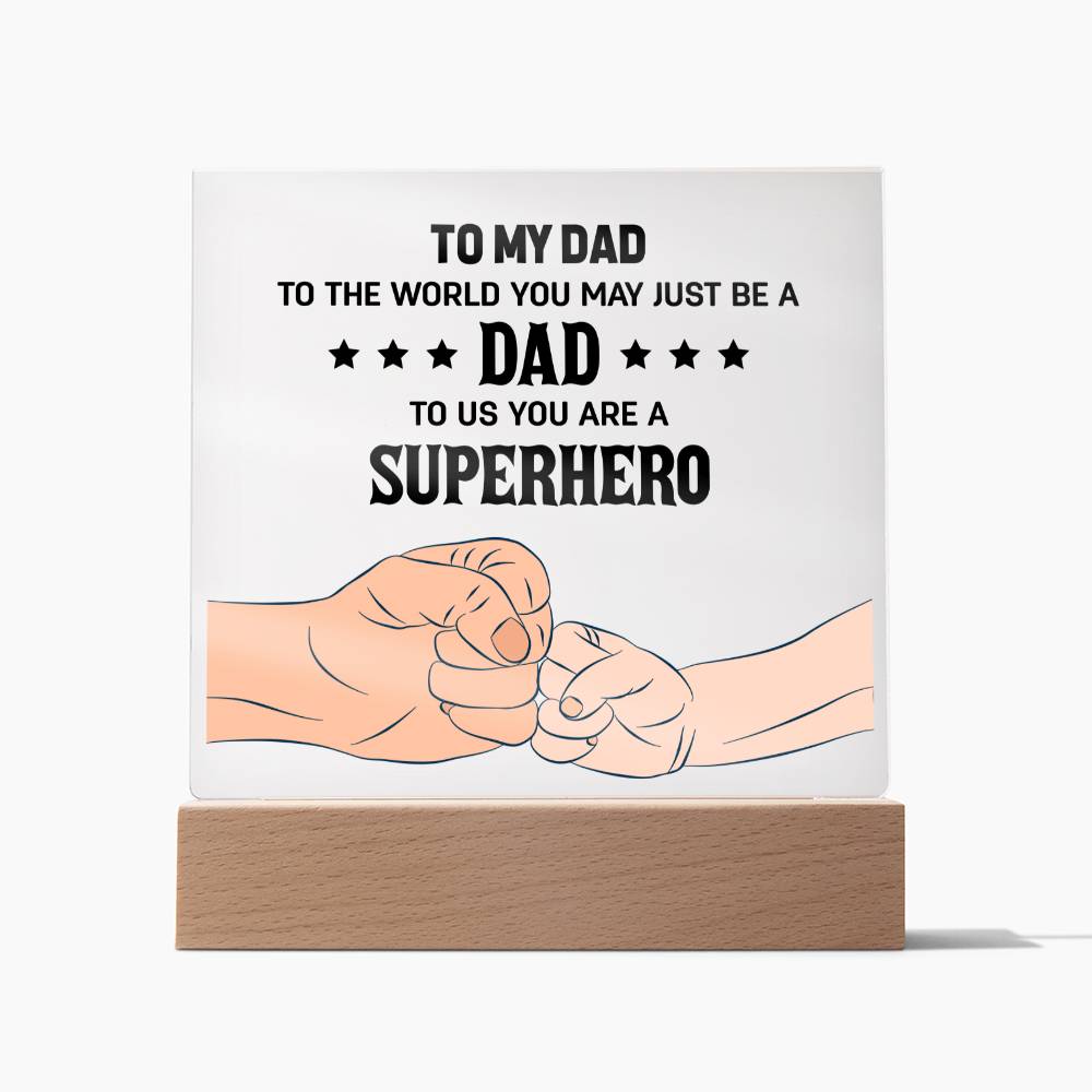 Acrylic Square Plaque - Gift For Dad