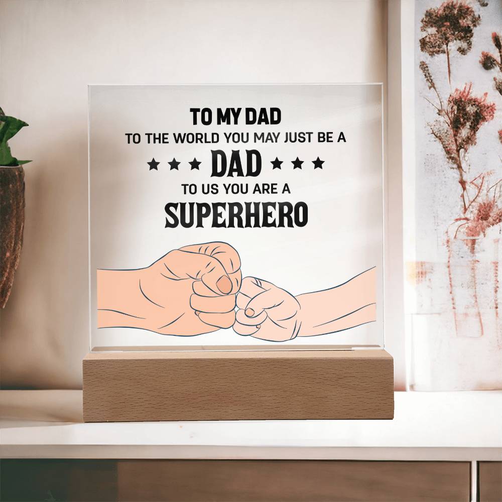 Acrylic Square Plaque - Gift For Dad