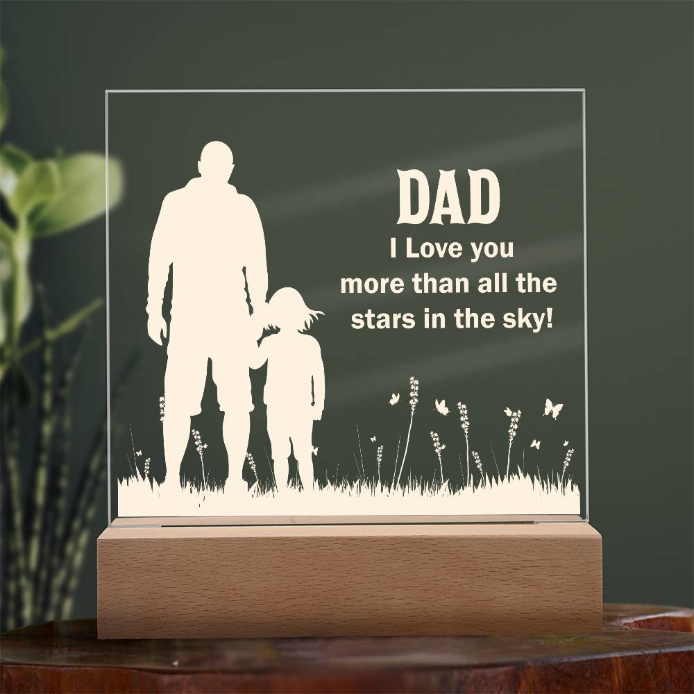 Acrylic Square Plaque - Best Gift For Dad ❤️