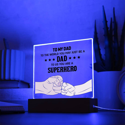 Acrylic Square Plaque - Gift For Dad