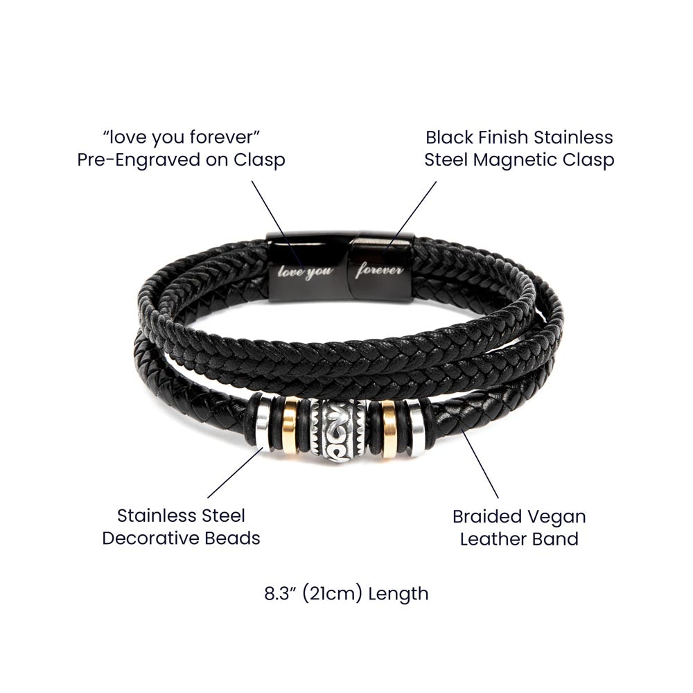 Men's "Love You Forever" Bracelet - A Precious Gift For Your Husband ❤️