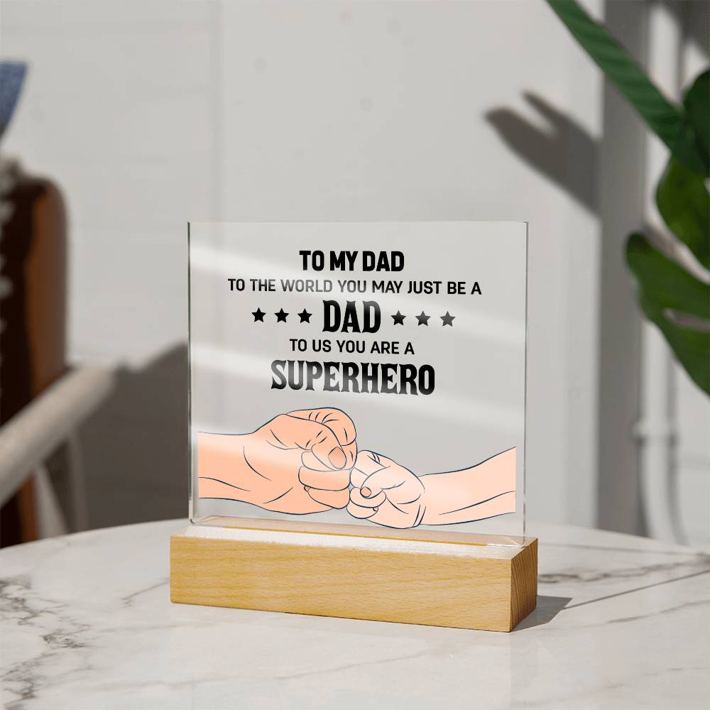 Acrylic Square Plaque - Gift For Dad